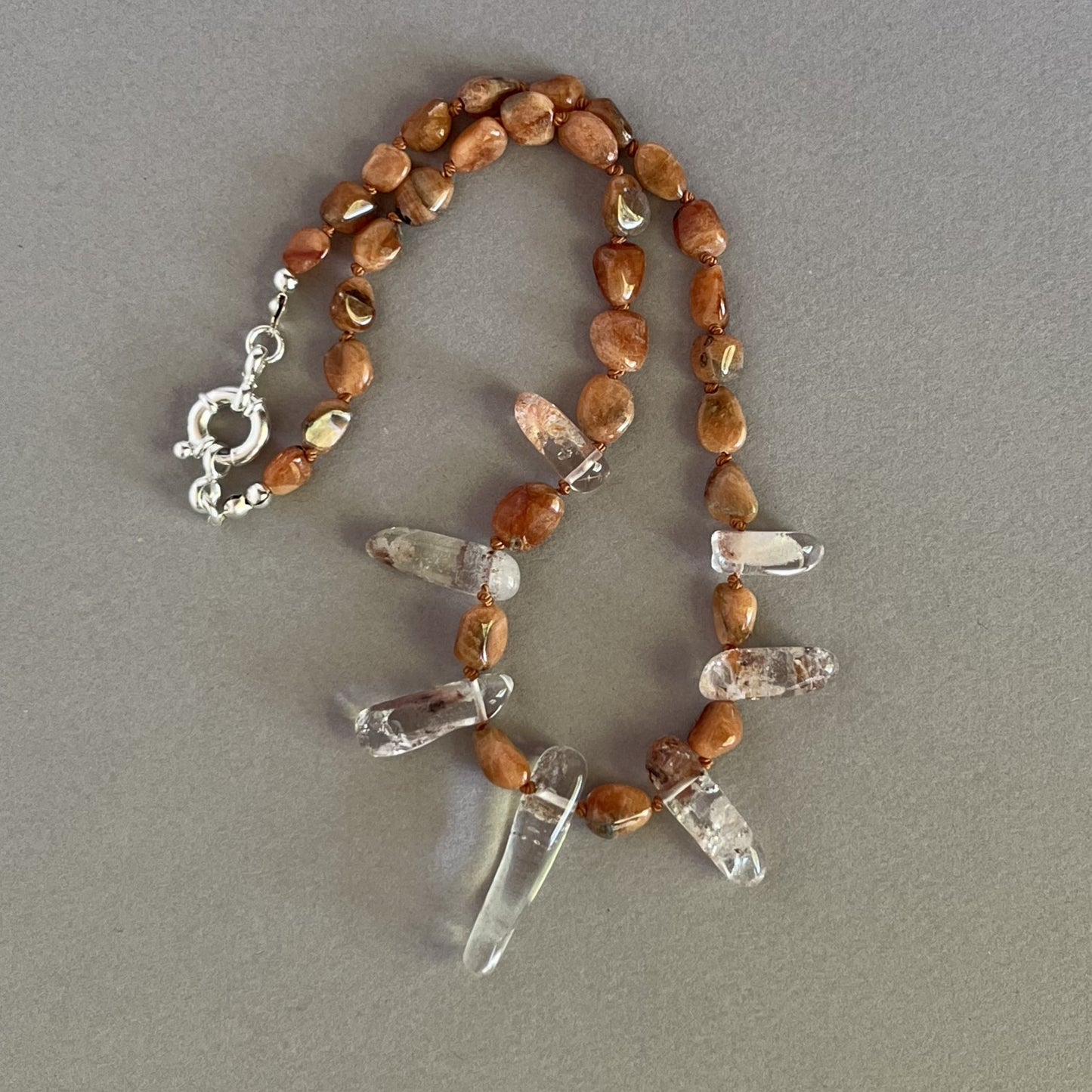 Sunstone & Quartz Necklace