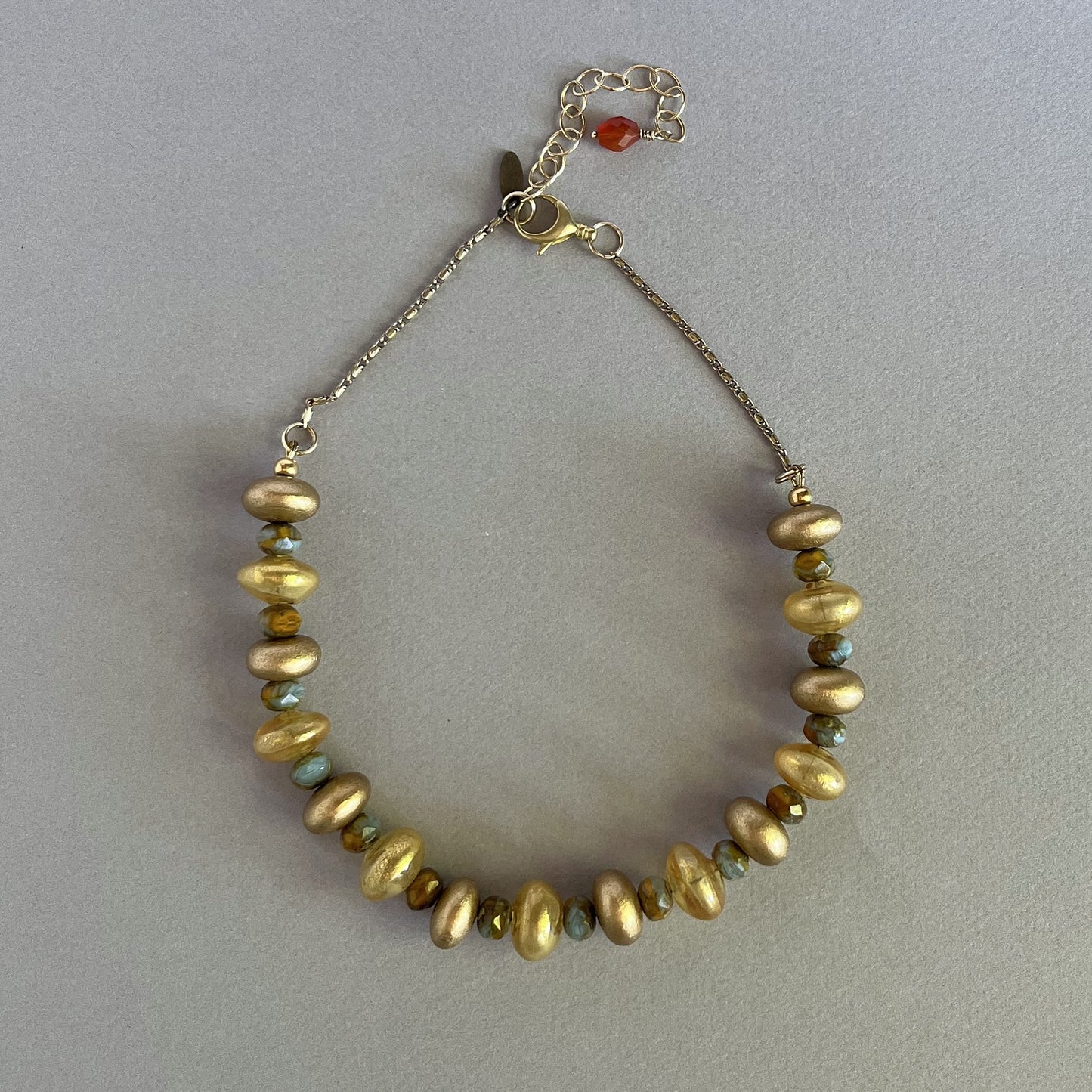 Golden Mixed Bead Necklace