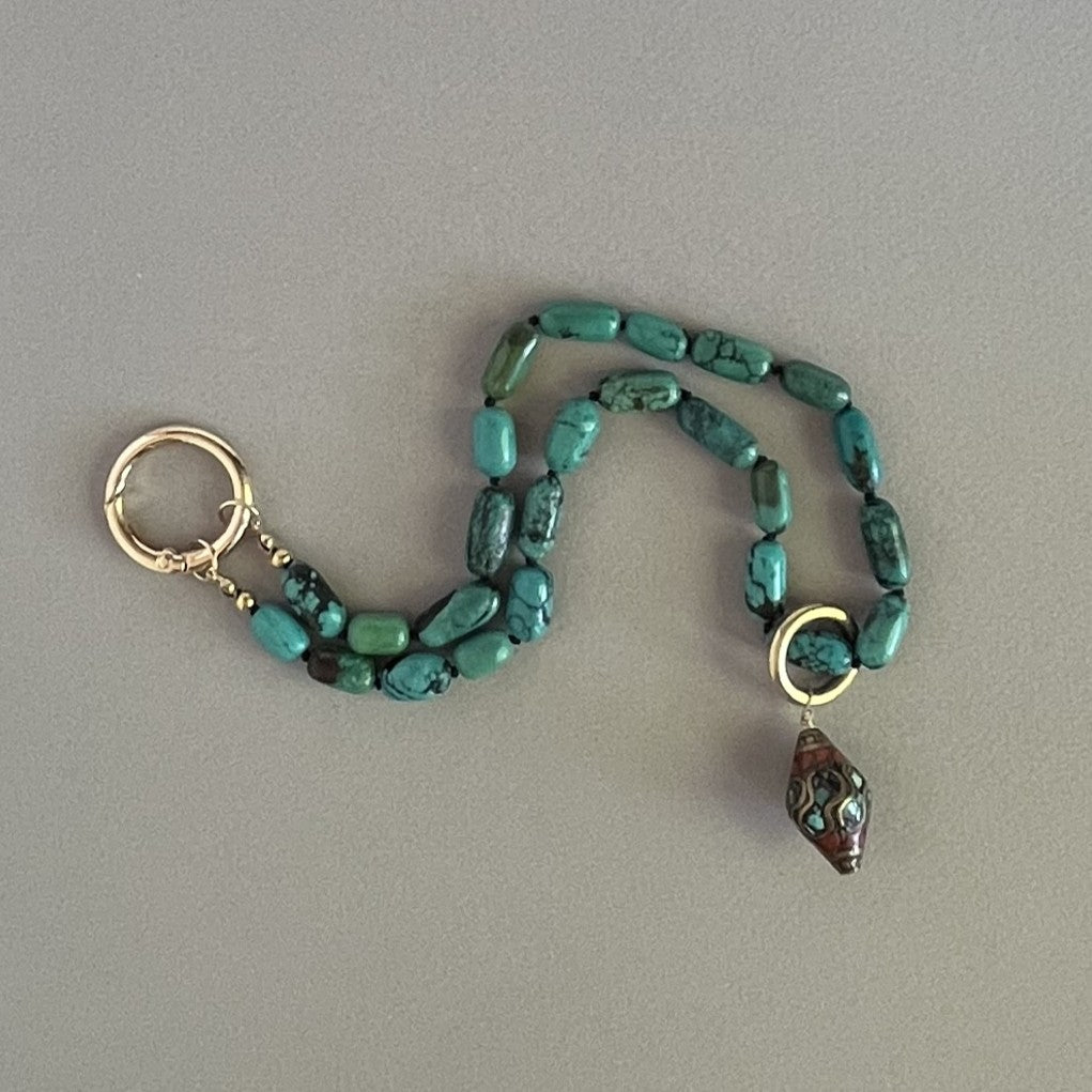 Turquoise Necklace with Nepalese Pendant