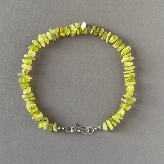 Hand-Knotted Prehnite Necklace