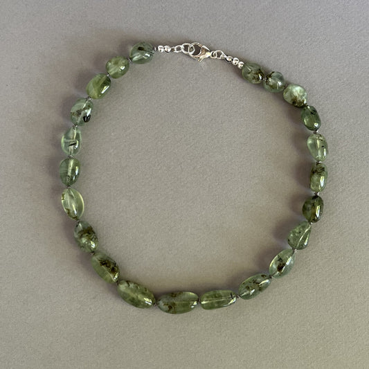 Hand-Knotted Prehnite Necklace