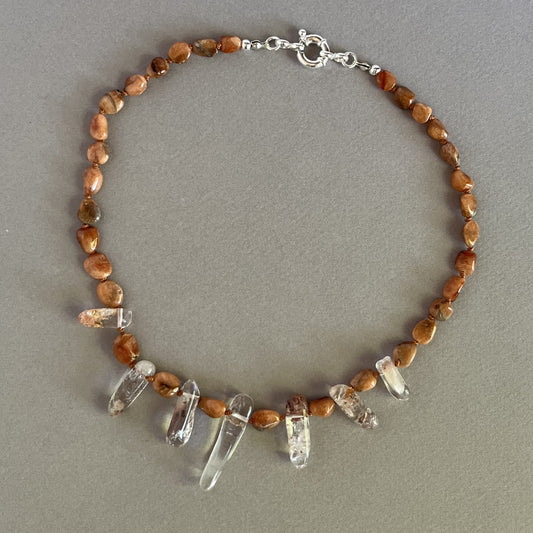 Sunstone & Quartz Necklace