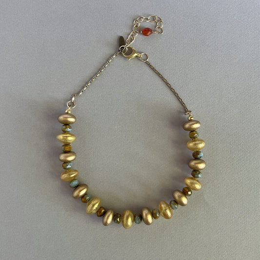 Golden Mixed Bead Necklace