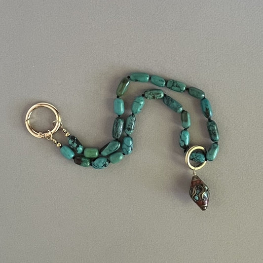 Turquoise Necklace with Nepalese Pendant