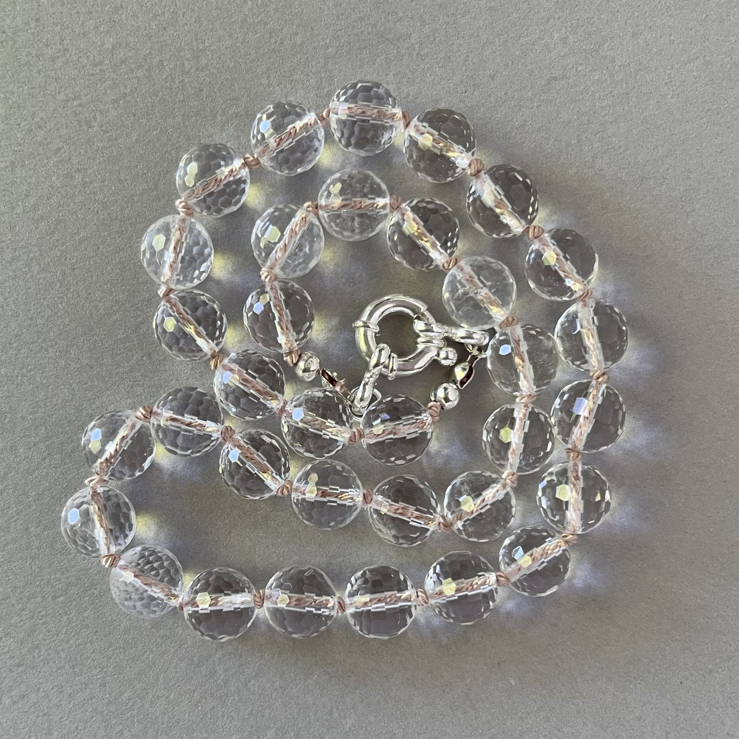Faceted Clear Quartz Necklace