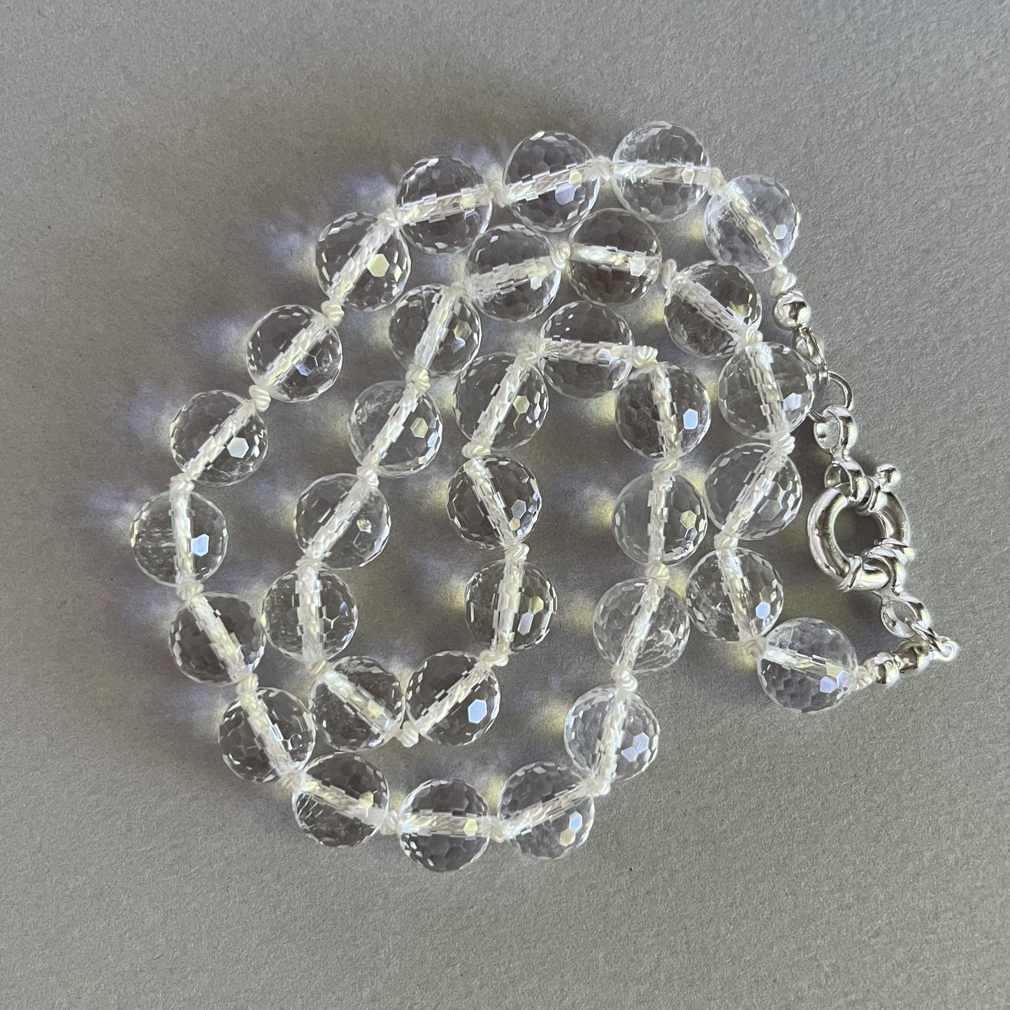 Faceted Clear Quartz Necklace